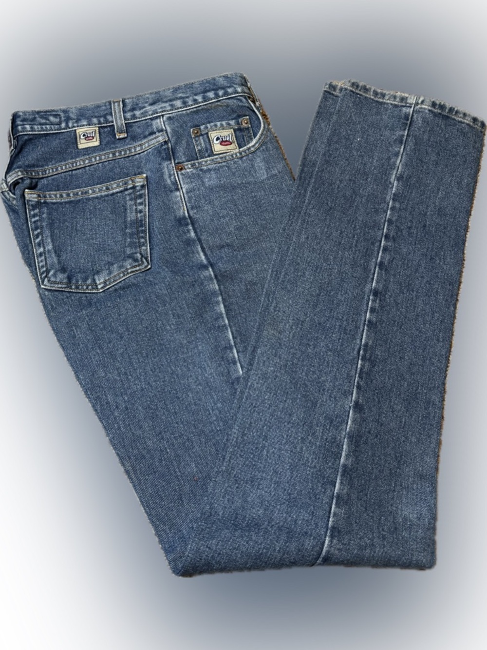 E117 Cruel Girl Classic Relaxed Fit Straight-Leg Jeans, Size 7XLong